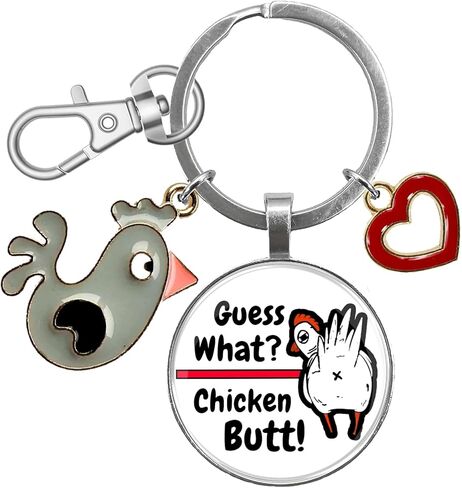 Funny Chicken Gifts for Women Men Christmas Mother's Day Birthday Keychain Gift for Chickens Lover Mom Grandma Chicken Themed Gifts for Farmer Teacher Lady Poultry Animal Graduation Jewelry in Saudi Arabia