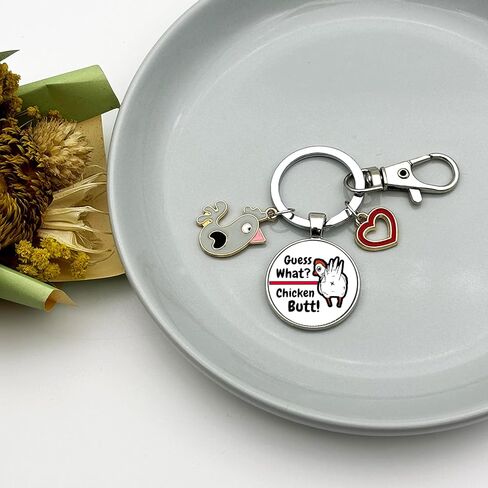 Funny Chicken Gifts for Women Men Christmas Mother's Day Birthday Keychain Gift for Chickens Lover Mom Grandma Chicken Themed Gifts for Farmer Teacher Lady Poultry Animal Graduation Jewelry in Saudi Arabia