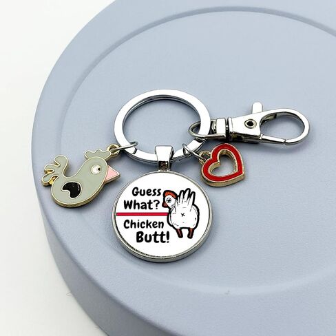 Funny Chicken Gifts for Women Men Christmas Mother's Day Birthday Keychain Gift for Chickens Lover Mom Grandma Chicken Themed Gifts for Farmer Teacher Lady Poultry Animal Graduation Jewelry in Saudi Arabia