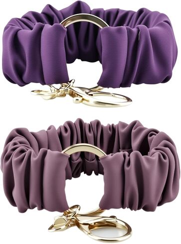 Bracelet Keychain, Stretchy Wristlet Key Chain for Car Keys with Metal Holder Clip, Cute Scrunchie Wristband in Saudi Arabia