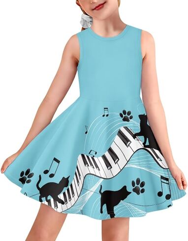 Girls Dresses Summer Sleeveless Dress Cute Toddler Girl Dress 3-16 in Saudi Arabia