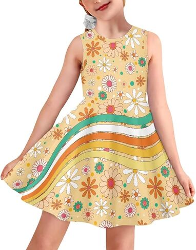 Girls Dresses Summer Sleeveless Dress Cute Toddler Girl Dress 3-16 in Saudi Arabia