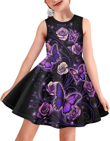 Girls Dresses Summer Sleeveless Dress Cute Toddler Girl Dress 3-16 in Saudi Arabia