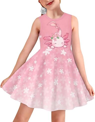 Girls Dresses Summer Sleeveless Dress Cute Toddler Girl Dress 3-16 in Saudi Arabia