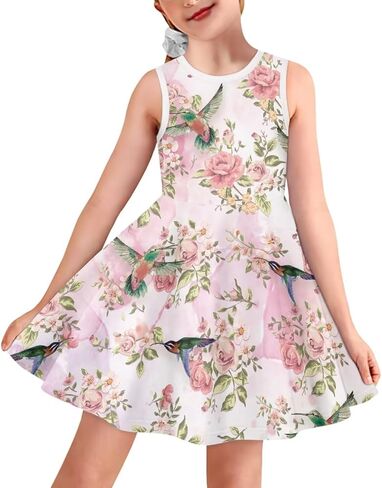 Girls Dresses Summer Sleeveless Dress Cute Toddler Girl Dress 3-16 in Saudi Arabia
