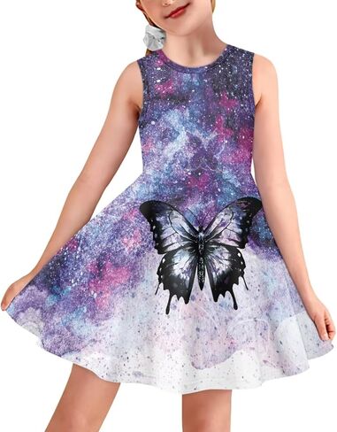Girls Dresses Summer Sleeveless Dress Cute Toddler Girl Dress 3-16 in Saudi Arabia