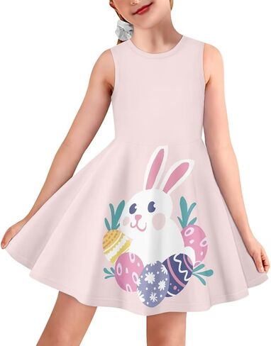 Girls Dresses Summer Sleeveless Dress Cute Toddler Girl Dress 3-16 in Saudi Arabia