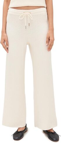 Splendid Women's x Cella Jane Boucle Sweater Pants, Snow, Off White, S in Saudi Arabia