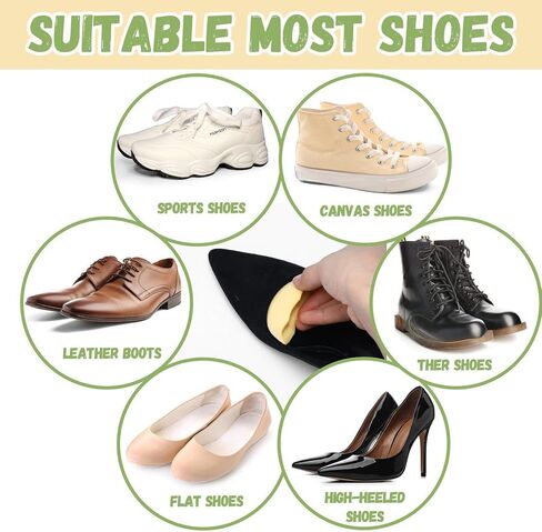 Cuffbow 8pcs Shoe Filler and Heel Pad Set Toe Cushion Fillers for Too Big Shoes Heel Cushions for Women Toe Inserts Size Reducer Make Shoes Fit in Saudi Arabia