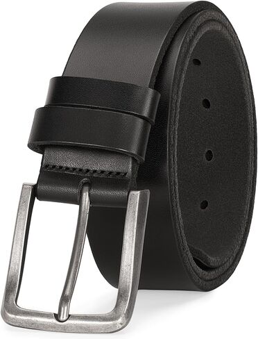 Men's Genuine Leather Belt - 1.5 Inch Casual & Work Belt with Metal Buckle in Saudi Arabia