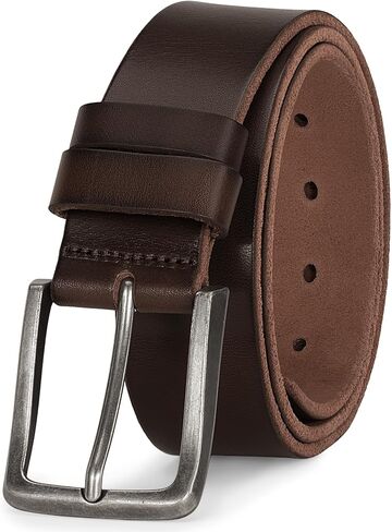 Men's Genuine Leather Belt - 1.5 Inch Casual & Work Belt with Metal Buckle in Saudi Arabia