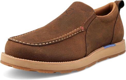 Twisted X Men's CellStretch Wedge Sole Slip-On, Moc Toe with CellStretch in Saudi Arabia