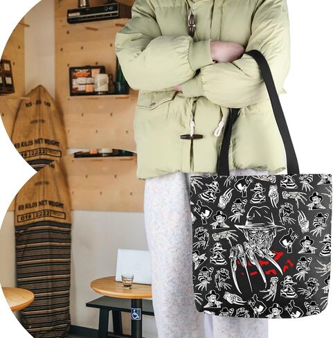 VAMSII Horror Movie Character Tote Bag Series Killer Merch Horror Night Horror Fans Gift in Saudi Arabia