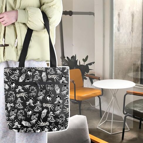 VAMSII Horror Movie Character Tote Bag Series Killer Merch Horror Night Horror Fans Gift in Saudi Arabia