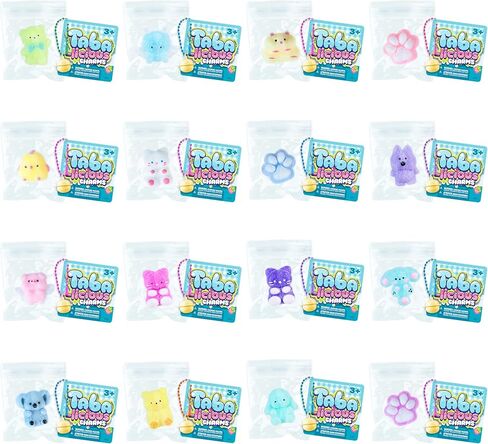 ORB Tabalicious TABA Squishy Blind Box Keychain Charms Assorted 3 Pack - 3 Individual Squishy TABA Animal Keychain Toys - Collectible Soft Tabalicious Charms for Backpacks, Keys, Wristlets, Bags, More in Saudi Arabia