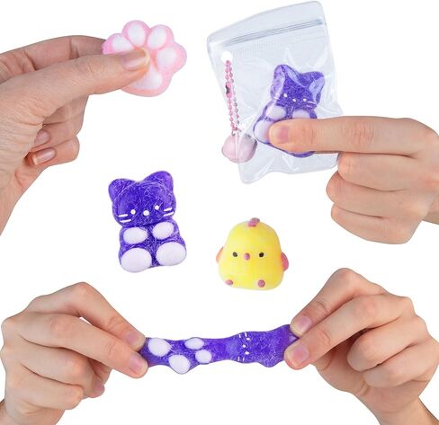 ORB Tabalicious TABA Squishy Blind Box Keychain Charms Assorted 3 Pack - 3 Individual Squishy TABA Animal Keychain Toys - Collectible Soft Tabalicious Charms for Backpacks, Keys, Wristlets, Bags, More in Saudi Arabia