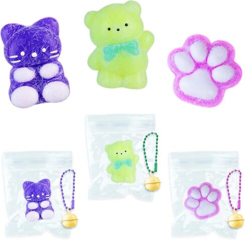 ORB Tabalicious TABA Squishy Blind Box Keychain Charms Assorted 3 Pack - 3 Individual Squishy TABA Animal Keychain Toys - Collectible Soft Tabalicious Charms for Backpacks, Keys, Wristlets, Bags, More in Saudi Arabia