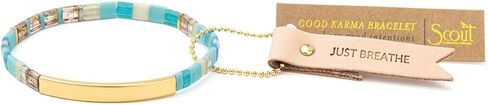 Scout Curated Wears - Good Karma Miyuki Bracelet - Just Breathe - Tonal Turquoise/Gold in Saudi Arabia