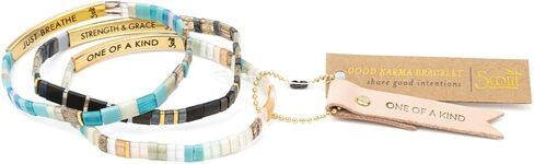 Scout Curated Wears - Good Karma Miyuki Bracelet - Just Breathe - Tonal Turquoise/Gold in Saudi Arabia