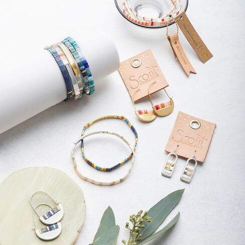 Scout Curated Wears - Good Karma Miyuki Bracelet - Just Breathe - Tonal Turquoise/Gold in Saudi Arabia