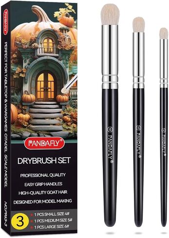 PANDAFLY Detail Paint Brushes Set, 15pcs Miniature Brushes for Fine Detailing & Art Painting - Acrylic, Oil, Watercolors & Paint by Number, Models, Face, Nail, Craft in Kuwait