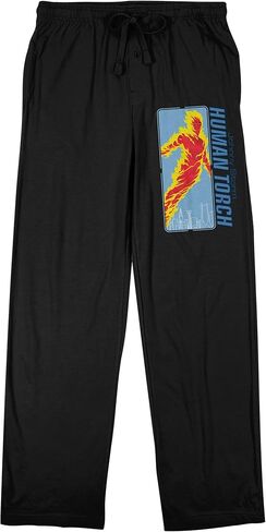 Fantastic Four: First Steps Human Torch Men's Black Sleep Pajama Pants in Saudi Arabia