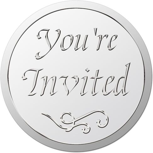 CRASPIRE 100pcs 1.5 Inch Thank You Silver Foil Stickers Silver Embossed Envelope Seals Stickers Round Heart Self Adhesive Stickers Medal Decoration Label for Graduation Season Award Certificate Seals in Kuwait