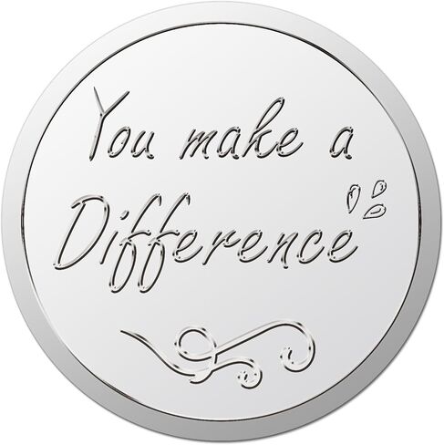 CRASPIRE 100pcs 1.5 Inch Thank You Silver Foil Stickers Silver Embossed Envelope Seals Stickers Round Heart Self Adhesive Stickers Medal Decoration Label for Graduation Season Award Certificate Seals in Kuwait
