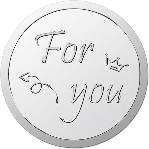 CRASPIRE 100pcs 1.5 Inch Thank You Silver Foil Stickers Silver Embossed Envelope Seals Stickers Round Heart Self Adhesive Stickers Medal Decoration Label for Graduation Season Award Certificate Seals in Kuwait