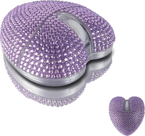 Elec Space Wireless Bluetooth Mouse ، فأر صامت وأنيق على شكل قلب من أجل الكمبيوتر المحمول ، جهاز الكمبيوتر - 10 أمتار (وردي) in Kuwait