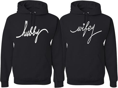 Wifey Hubby Matching Couples Sweater Set His Hers BFF Couples Hoodie Sweatshirt in Saudi Arabia