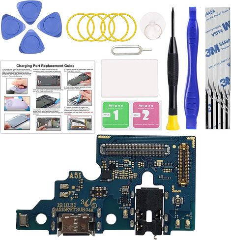 Charging Port Replacement Kit Compatible with Galaxy A50, Dock Board USB-C Connector Only for A50 SM-A235F SM-A235F/DS, with Toolkit in Kuwait