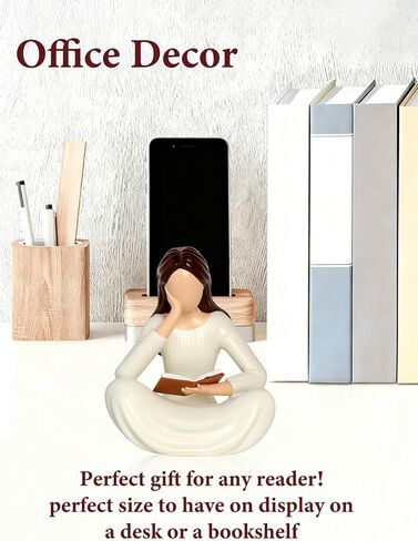 Abstract Reading Thinker Statue - Modern Book Lover Gift for Women, Gift for Readers, Teachers, Graduates, Librarians, Resin Aesthetic Sculpture for Bookshelf Shelves Home Office Desk Decor in Saudi Arabia