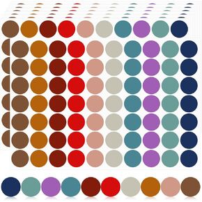 1400 PCS Color Coding Labels Circle Dot Stickers,Round Color Coding Labels Sticky Dots Labels Stickers 10 Color Style Colored Dot Stickers for Toddlers Office Student Classroom Papers in Kuwait