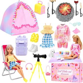 Miunana Christmas Girl Doll Clothes Fit for 11.5 Inch Girl Doll Christmas Dress 8 Item Skirt for 12 Inch Girl Doll Christmas Custom Outfit and Hats in Kuwait