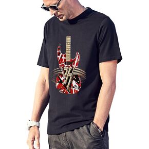 Vintage Classic Guitar T Shirt 1970s Outfits for Men Tee T-Shirt Black in Saudi Arabia