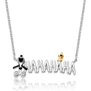 CRISLU Peanuts Ha Ha Ha Necklace - Silver Color in Saudi Arabia