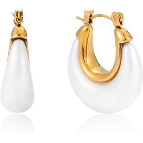 أقراط Fullpop خمر للنساء، أقراط دائرية من الراتنج مطلية بالذهب عيار 14 قيراط خفيفة الوزن أقراط متدلية مجوفة لا تسبب الحساسية للنساء هدايا مجوهرات أنثروبولوجية عتيقة للنساء in Kuwait