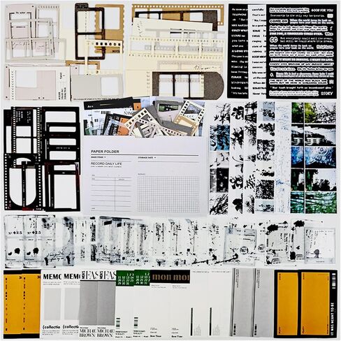 Diuhofart Vintage Scrapbooking Kit, 90 Sheets Time Cinema Theme, Scrapbook Stickers and Decorative Papers Collage Materials, Ephemera for Junk Journal Supplies, Journaling, Crafts Arts, Scrap Booking in Kuwait