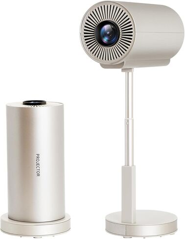 Mini Projector with WiFi and Bluetooth, Smart Projector with Built in Apps, Portable Projector with 1080P 600 ANSI Auto Keystone, proyectores 4k bluetooth wifi with 180°Rotatable Stand in Kuwait