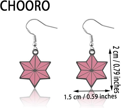 CHOORO Anime Earrings Demon Flakes Charm Dangle Earrings Anime lovers Gift in Saudi Arabia