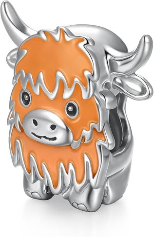 Highland Cow Charms 925 Sterling Silver Animal Charms Bracelets Jewelry Gift Decor Accessories Stuff Beads for Women in Saudi Arabia