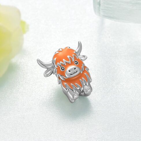 Highland Cow Charms 925 Sterling Silver Animal Charms Bracelets Jewelry Gift Decor Accessories Stuff Beads for Women in Saudi Arabia