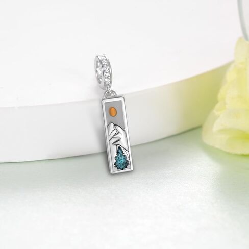 Mustard Seed Charm 925 Sterling Silver Mustard Seed Charms for Bracelets Christian Faith Turquoise Mountains Charm Mustard Seed Jewelry Gifts for Women in Saudi Arabia