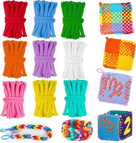 CCTVRTV Weaving LOLAING KIT TOYS للأطفال والبالغين ، وحلقات POTHOLDER الفنون والحرف اليدوية للأولاد والبنات الذين تتراوح أعمارهم بين 5 6 7 8-12 13 ، Easy Potholder Loom Knitting Kits Homps للمبتدئين ، 252 حلقات حرفية in Saudi Arabia