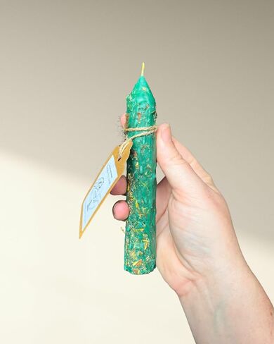 Handmade Abundance Candle | Money Manifestation Spell | Witchcraft Supplies | Prosperity Anointed Ritual Candle in Saudi Arabia