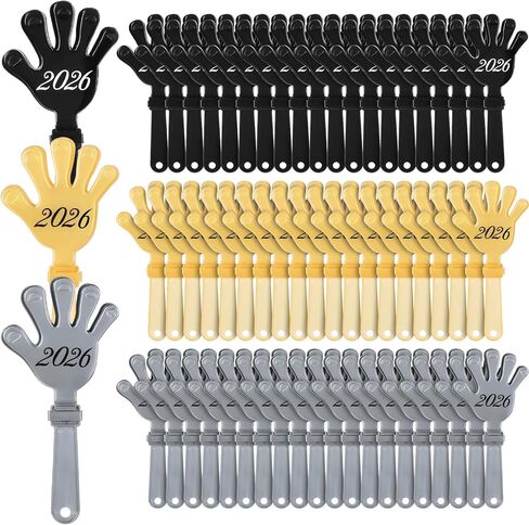 36 جهاز كمبيوتر شخصى 2025 السنة الجديدة المصفقون اليد صانعو الضوضاء بريق اليد المصفقون سنة جديدة سعيدة صانعو الضوضاء لعبة البلاستيك التصفيق الأيدي لسنوات جديدة ليلة التخرج عيد ميلاد لوازم الحفلات، 7 بوصة in Kuwait