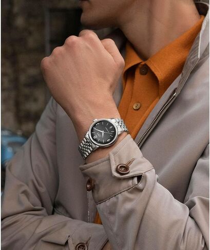 Timex Men's Marlin 40mm Watch - Stainless Steel Link Bracelet Quick Release Black Dial Stainless Steel Case in Saudi Arabia