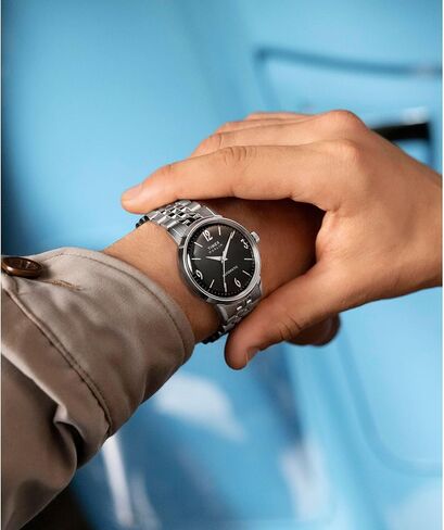 Timex Men's Marlin 40mm Watch - Stainless Steel Link Bracelet Quick Release Black Dial Stainless Steel Case in Saudi Arabia