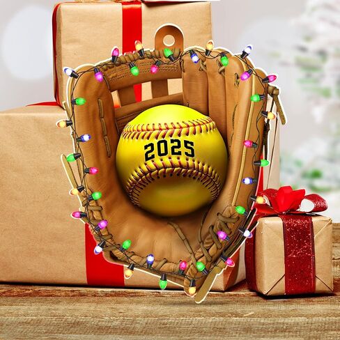 FLAGWIX Christmas Softball Gifts for Girls 8-12, Softball Ornament - 2D Flat (Not 3D) Acrylic Ornaments 2025 for Christmas Tree Decorations - Gifts for Sporty Girls Coach, Sports Ornament Decor in Saudi Arabia